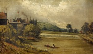 Llanthony Weir Gloucester, 1850-1900 de English School
