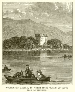 Castillo de Lochleven, en el que María Reina de Escocia fue encarcelada de English School