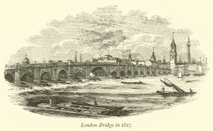 Puente de Londres en 1827 de English School
