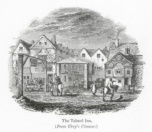Clubes de Londres: The Tabard Inn (grabado)