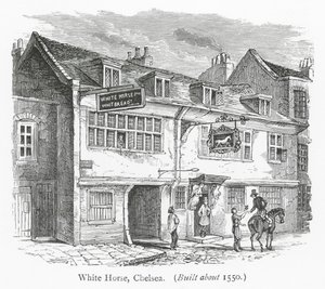 Clubes de Londres: White Horse, Chelsea (grabado) de English School
