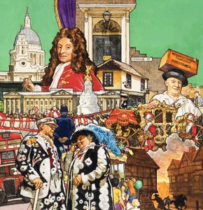London Montage (gouache sobre papel)