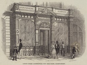 Arquitectura de Calle de Londres, Nueva Fachada de Tienda, Regent-Street de English School