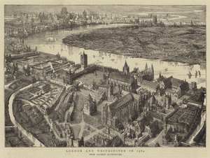 Londres y Westminster en 1584 de English School
