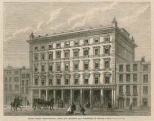 Mejoras en las calles de Londres: almacén de seda de Lewis y Allenby en Conduit Street de English School
