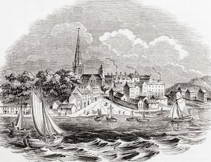 Londonderry, Irlanda del Norte, de Old England: A Pictorial Museum, pub. 1847 de English School