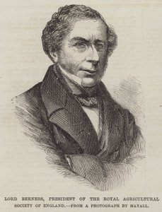Lord Berners, presidente de la Real Sociedad Agrícola de Inglaterra (grabado) de English School