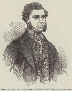 Lord Duncan, MP por Bath (grabado) de English School