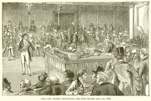 Lord John Russell presentando el primer proyecto de reforma, A.D. 1831 de English School
