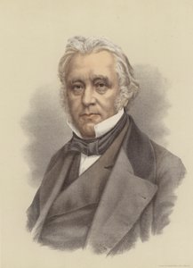 Lord Macaulay, historiador y político británico (litografía en color)