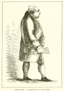 Lord North. Facsímil de una impresión antigua de English School
