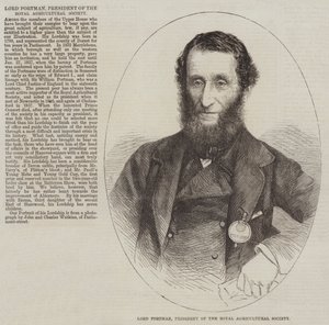 Lord Portman, presidente de la Real Sociedad Agrícola de English School
