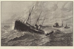 Pérdida del Clan Macduff, Bote del Upupa yendo al Rescate (grabado) de English School