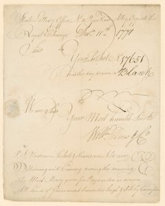 Boleto de lotería de English School