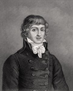 Louis Antonie Leon de Saint-Just, grabado por W.H. Mote, ilustración de 