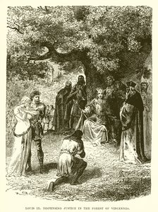 Luis IX impartiendo justicia en el bosque de Vincennes de English School