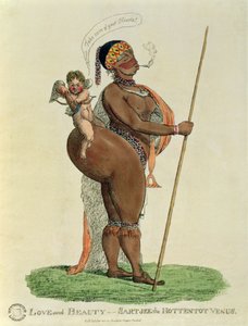 Amor y Belleza - Sartjee la Venus Hotentote, 1810 de English School