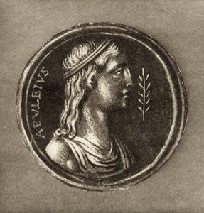 Lucio Apuleyo (c.124-c.180 d.C.), del frontispicio de La Historia de Cupido y Psique de Lucio Apuleyo, publicado en 1903 de English School