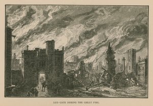 Ludgate durante el Gran Incendio