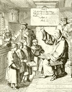 Lutero enseñando a los niños de English School