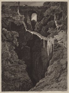 Puente de Lydford (grabado) de English School
