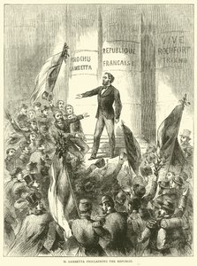 M Gambetta proclamando la República, septiembre 1870 de English School