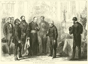 M Thiers y el Cuerpo Diplomático, marzo 1871 de English School
