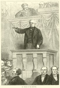 M Thiers en la tribuna, 1871 de English School