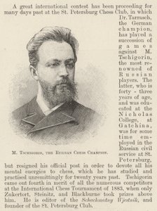 M Tschigorin, el Campeón de Ajedrez Ruso de English School