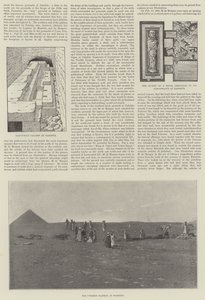 Descubrimientos de M de Morgan en Dahshur (grabado) de English School