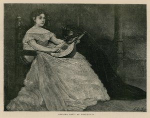 Madame Adelina Patti, cantante de ópera, como Desdémona
