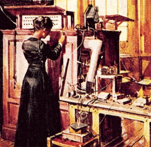 Madame Curie en su laboratorio