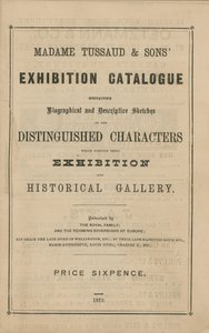 Catálogo de la Exposición de Madame Tussaud & Sons para 1875 de English School