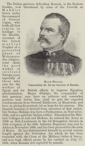Mayor Hidalgo, comandante de la guarnición italiana de Kassala (grabado) de English School