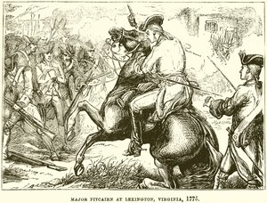 Mayor Pitcairn en Lexington, Virginia, 1775 de English School