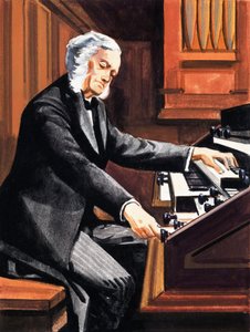 Hombre tocando el órgano