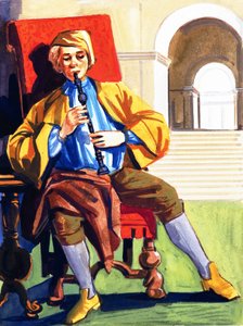 Hombre tocando una flauta
