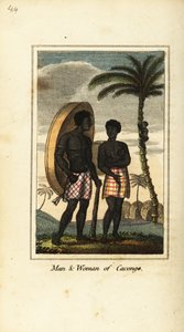 Hombre y mujer de Cacongo, en la costa de Loango de English School