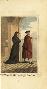 Hombre y mujer de Lisboa, Portugal
