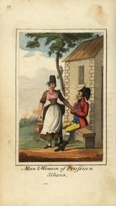 Hombre y mujer de Silesia prusiana de English School