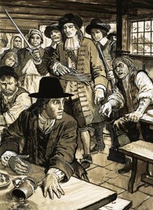 Hombre atrapado en un pub de English School
