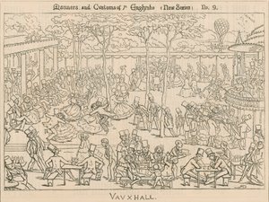 Modales y costumbres de los ingleses; Jardines de Vauxhall, Londres de English School