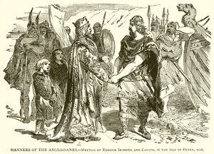 Costumbres de los anglo-daneses.--Encuentro de Edmundo Ironside y Canuto, en la Isla de Olney, 1016