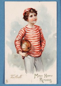 Muchos felices retornos, postal de cumpleaños, 1909 de English School