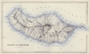 Mapa: Isla de Madeira, por G H Swanston, Edimburgo de English School