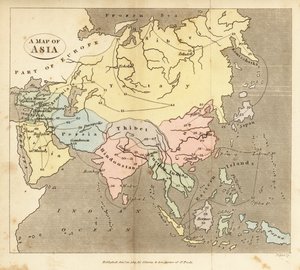 Mapa de Asia, principios del siglo XIX de English School