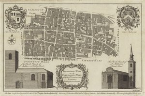 Mapa del distrito de Bread Street y Cordwainers, Londres