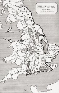 Mapa de Gran Bretaña en 626, de 