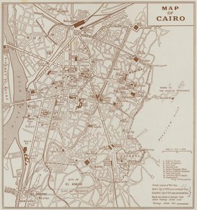 Mapa de El Cairo (litografía) de English School