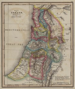 Mapa de Canaán de la Tierra Santa para Propósitos Generales